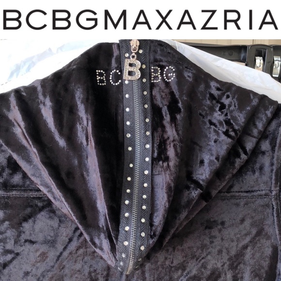 🆕 Hooded Velour Studded Sweat Suit BCBG MAX AZRIA - Picture 12 of 15